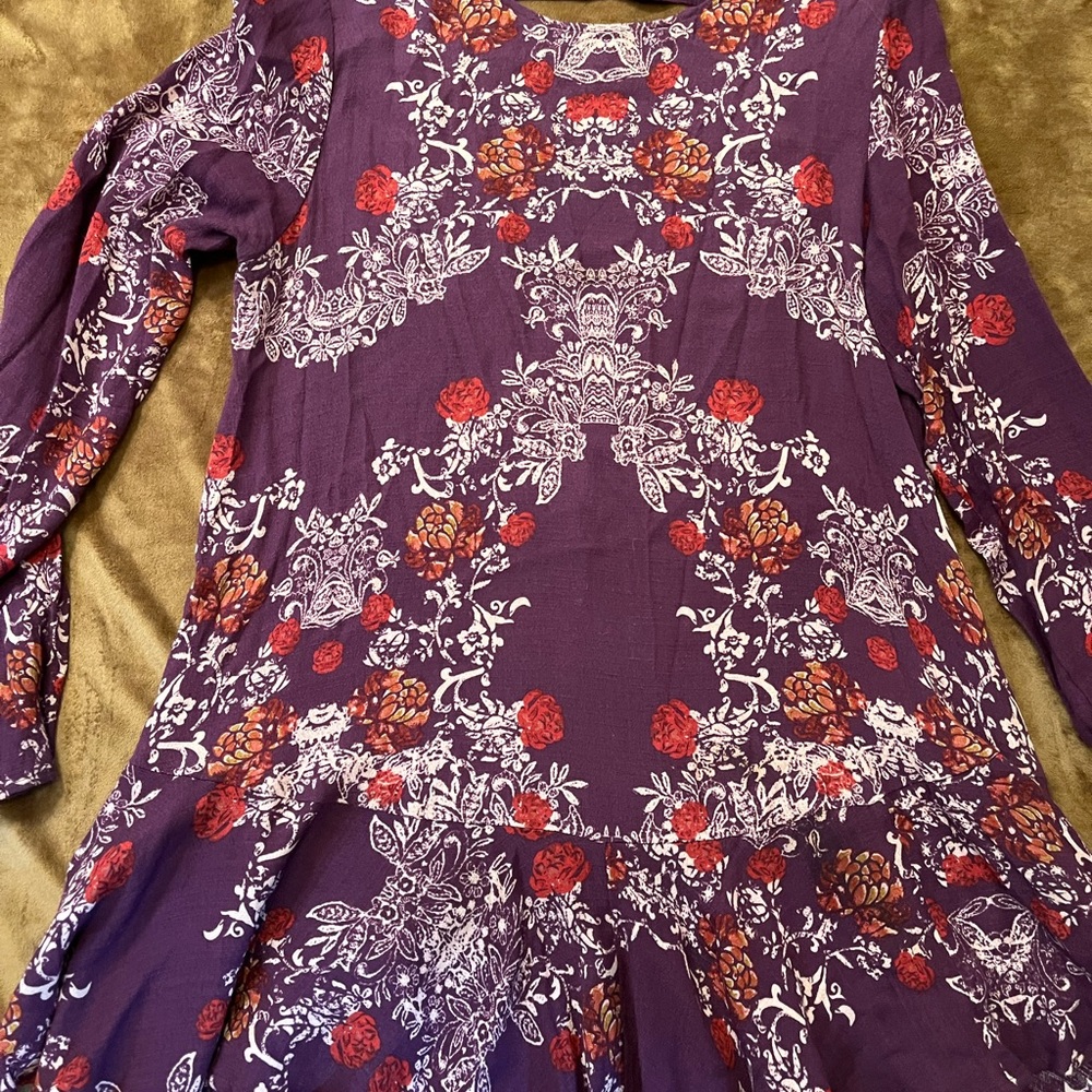 Floral print tunic dress
